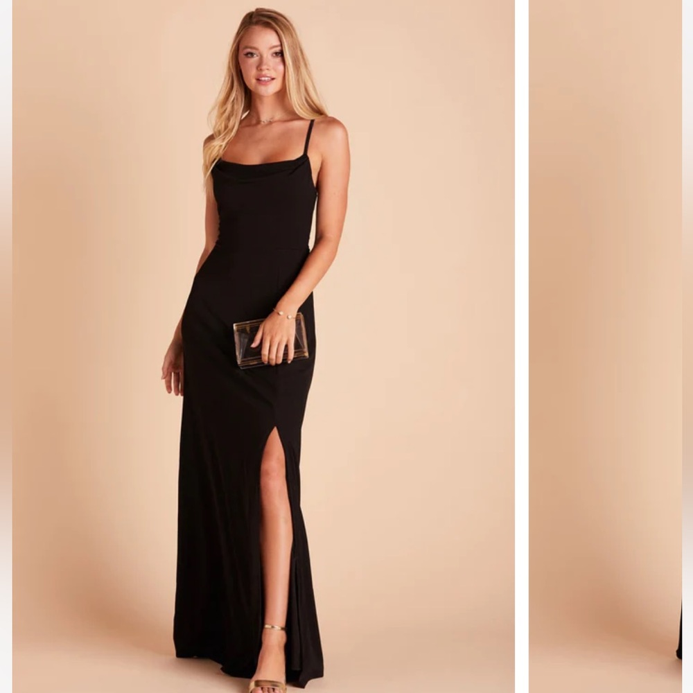 Birdy Grey Black Slit Maxi Dress